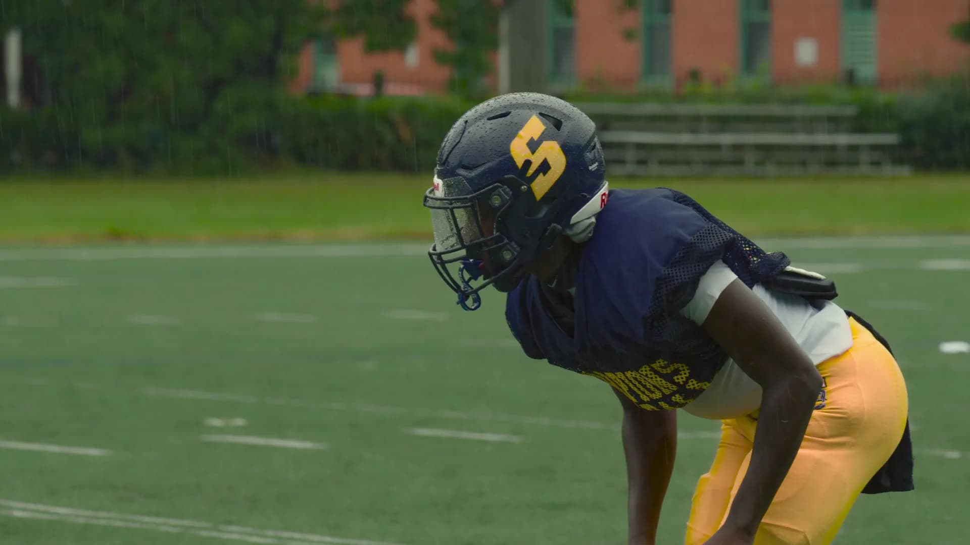 A football shot graded in Leumos, then shots matched in Leumos to film stills